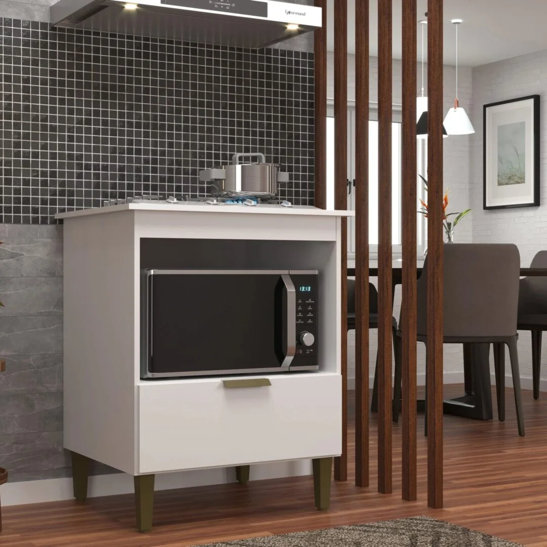 Balcão para Cooktop 4 Bocas com Porta