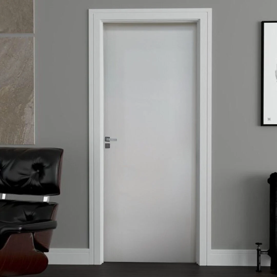 Kit Porta de Madeira 210x92cm Batente 11cm Lisa Primer Uniportas 