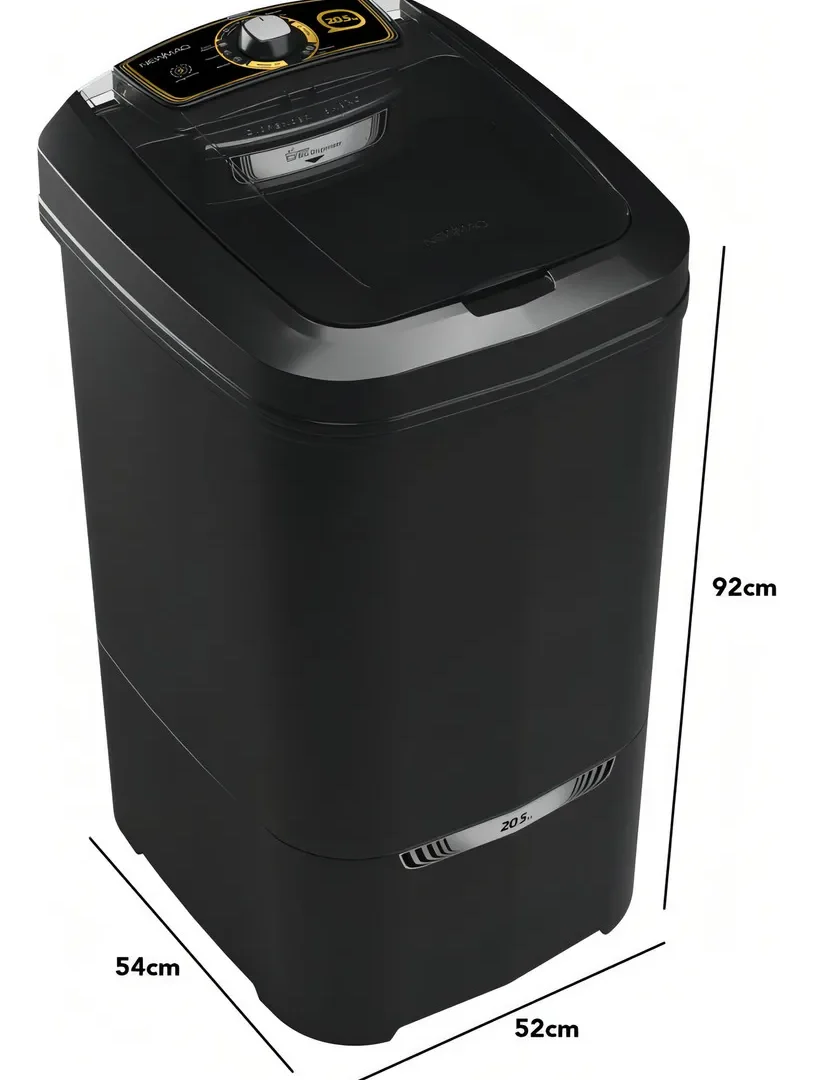 Tanquinho Lavadora de Roupas 20,5Kg 127v Newmaq PRETO