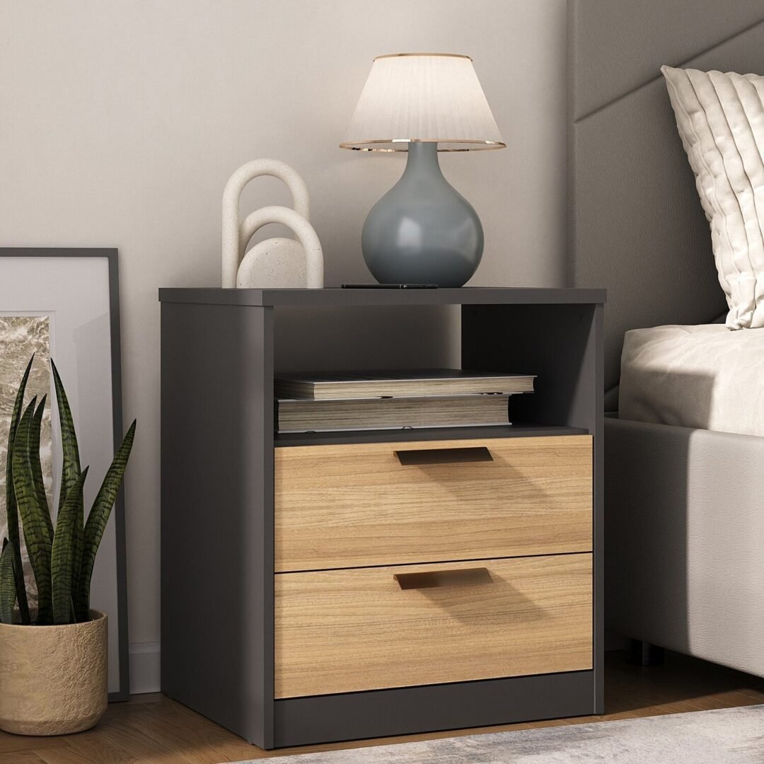 Mesa de Cabeceira Divino 2 Gavetas 100% Mdf