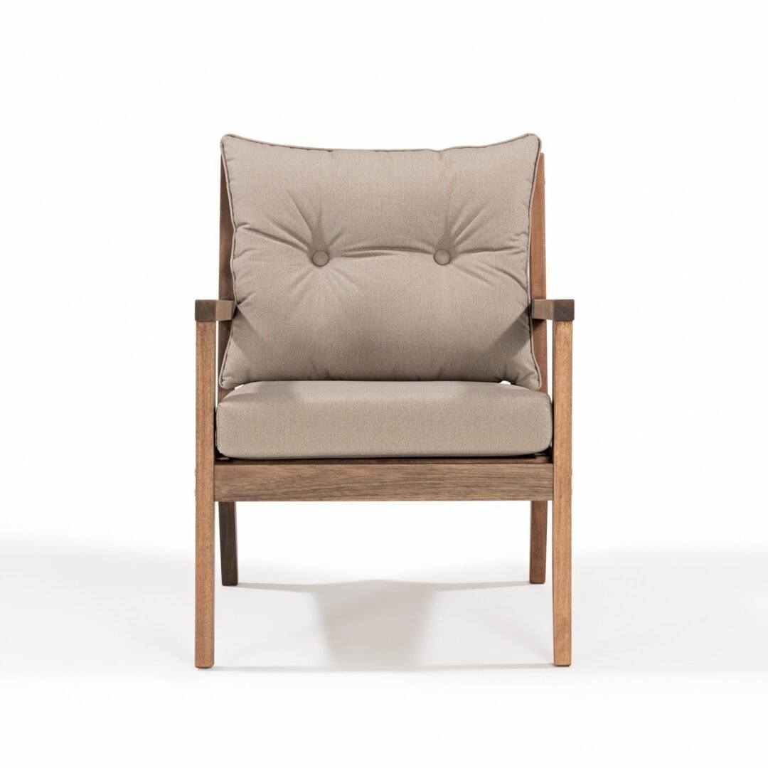 Poltrona para Jardim em Madeira Maciça com Almofadas Removíveis Riade