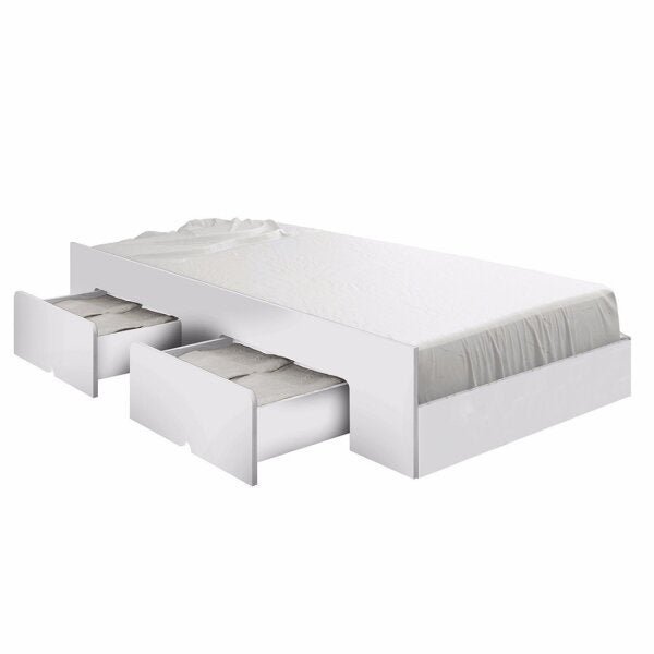 Cama Auxiliar Solteiro 2 Gavetas Pop