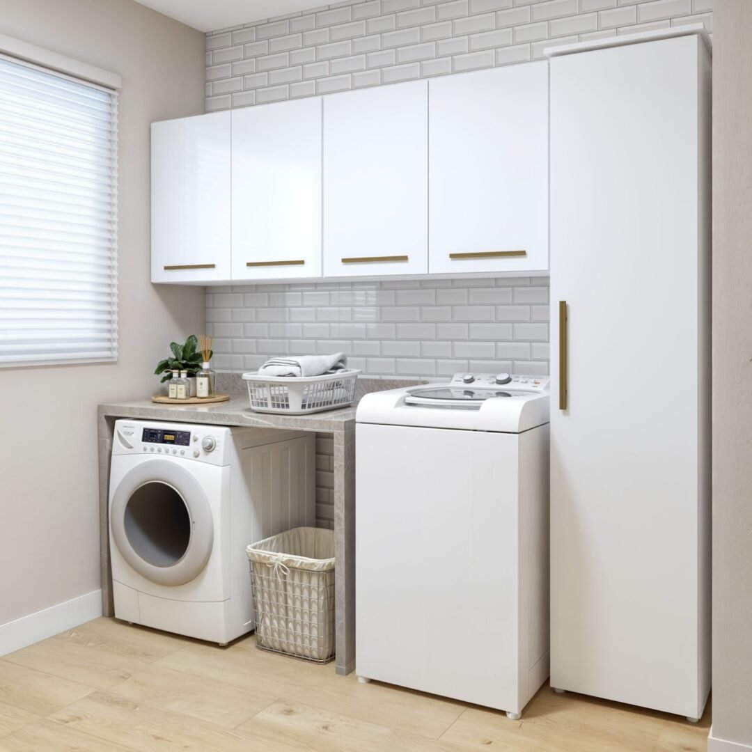 Lavanderia Modulada 1 Armário Multiuso e Armário Aéreo Guarulhos