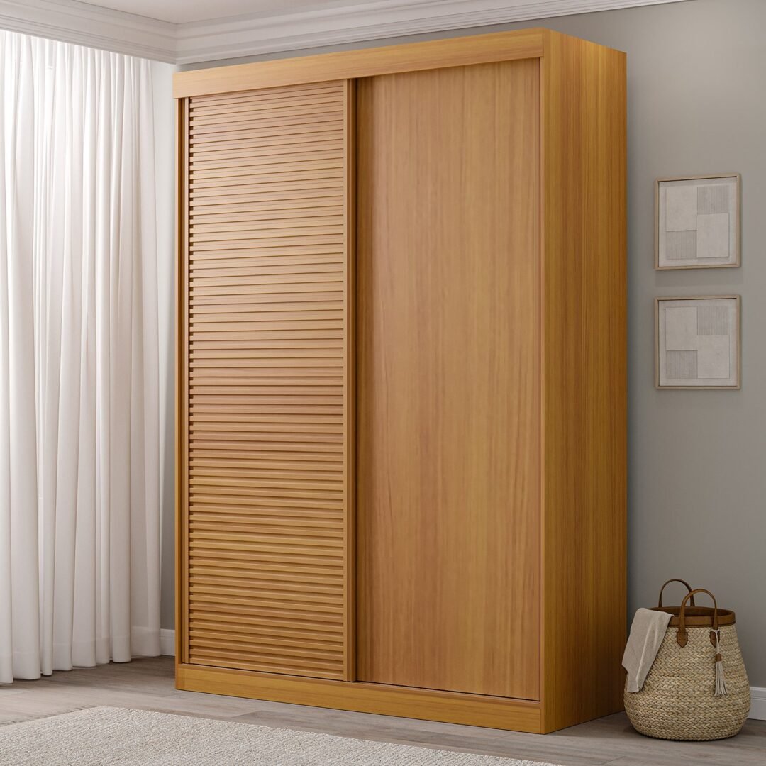 Guarda-Roupa Solteiro 2 Portas 1 Porta Ripada