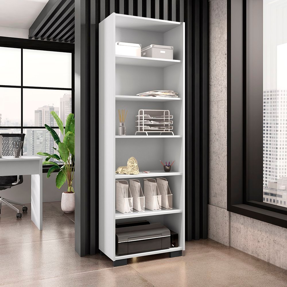 Estante para Livros 5 Prateleiras 188cmx60,5cm Office Móveis Leão