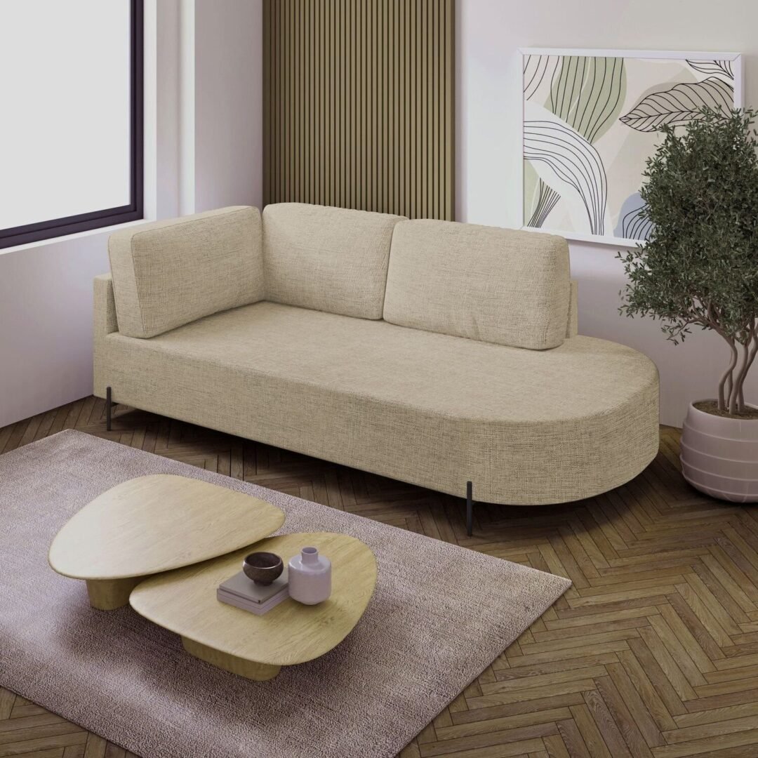 Sofá Living Orgânico 2 Lugares 165cm Norten