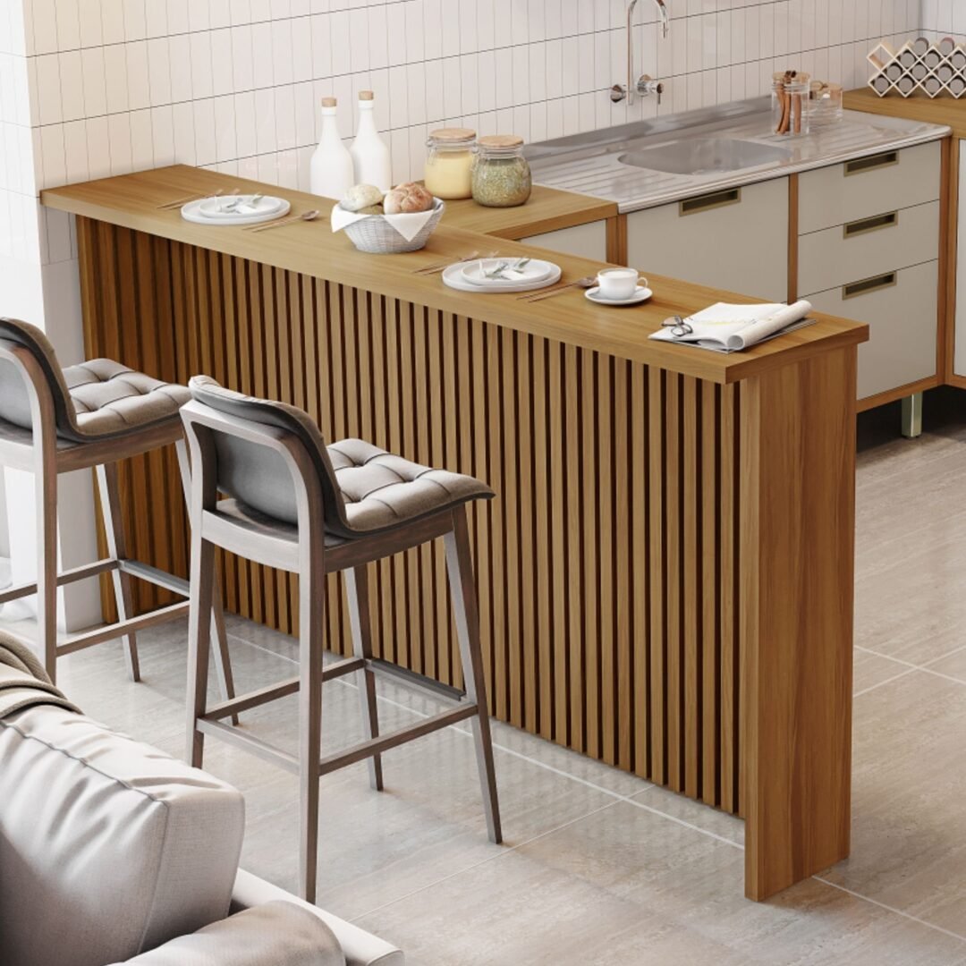 Painel Ripado Bancada para Cozinha 200cm 100% Mdf