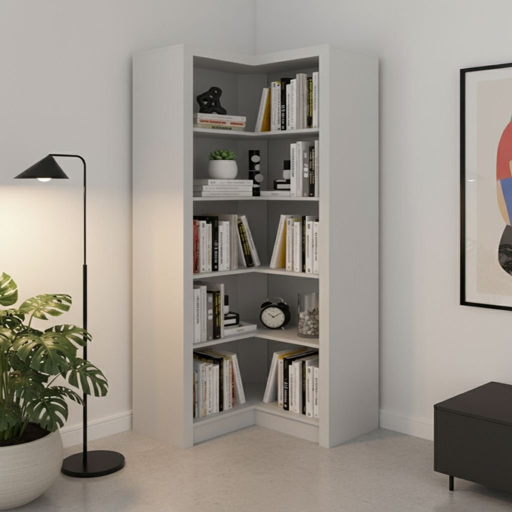 Armário de Canto Aberto com 6 Prateleira ME4132