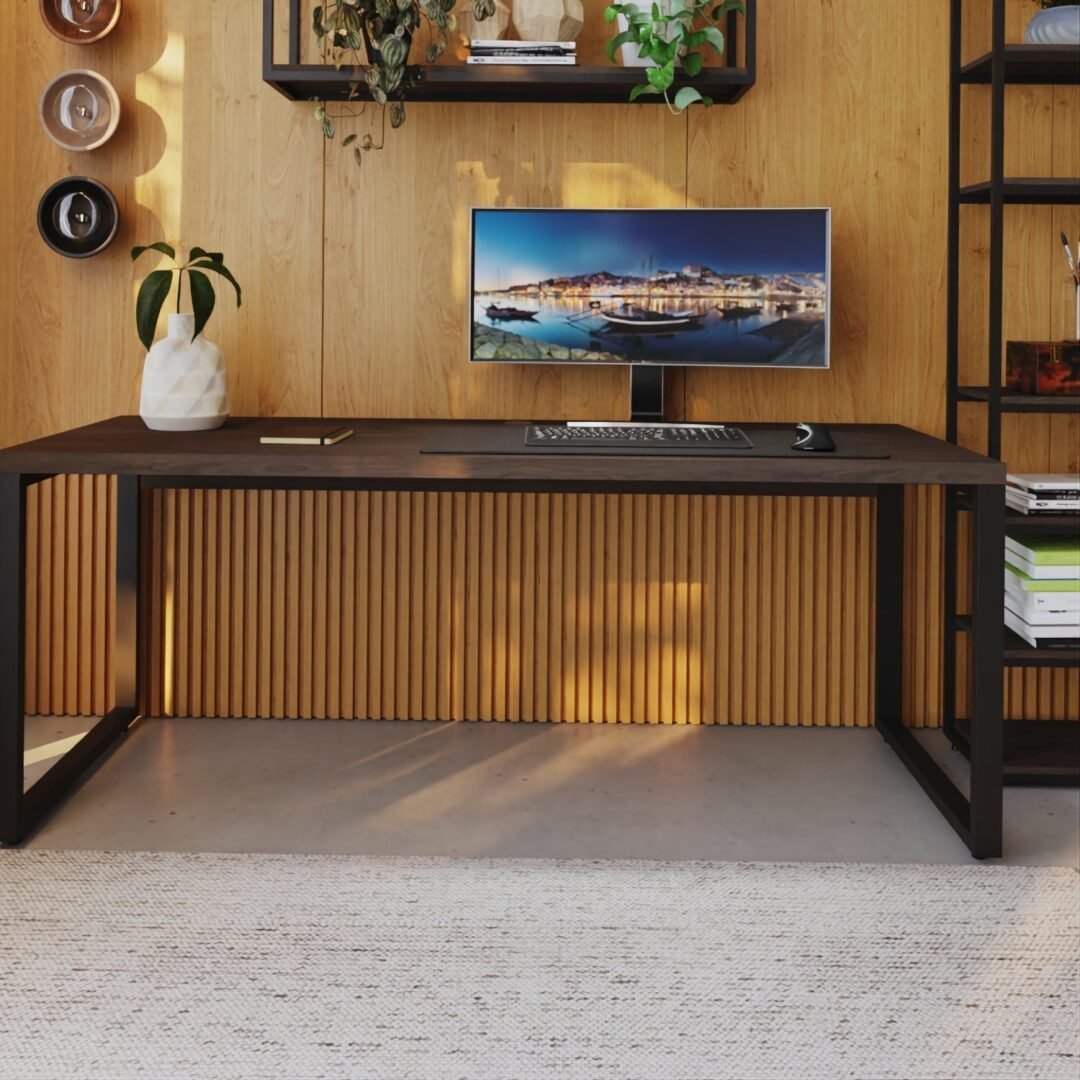 Escrivaninha Mesa Escritório Yon Presidente 190x70x75