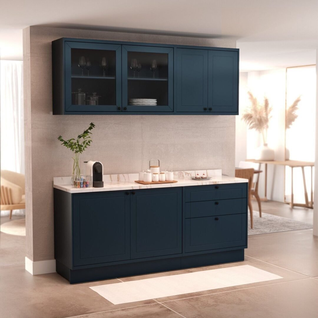 Cozinha Compacta 4 Peças 6 Portas 3 Gavetas Sevilha