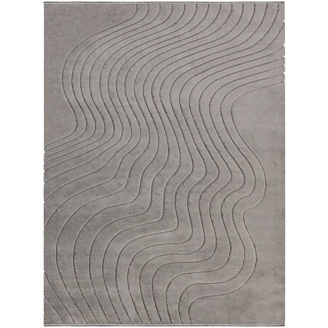 Tapete 150x200 Movimentos Curvas Cromio Tapete São Carlos